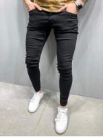 Men Slant Pocket Solid Skinny Jeans