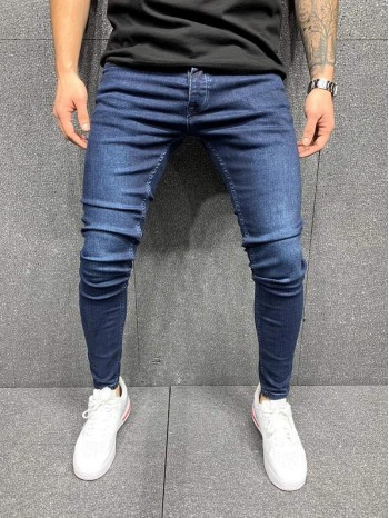 Men Slant Pocket Solid Skinny Jeans