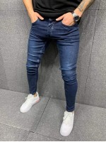 Men Slant Pocket Solid Skinny Jeans