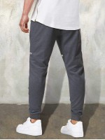 Men Letter Graphic Drawstring Sweatpants