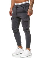 Men Solid Flap Pocket Sweatpants