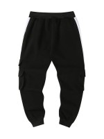 Men Two Tone Sweatshirt & Flap Pocket Pants