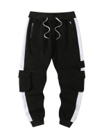 Men Two Tone Sweatshirt & Flap Pocket Pants