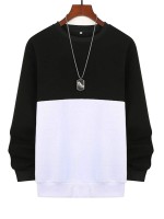 Men Two Tone Sweatshirt & Flap Pocket Pants