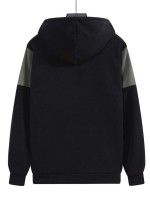 Men Cut And Sew Drawstring Hoodie