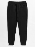 Men Drawstring Waist Pocket Detail Sweatpants