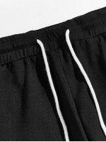 Men Drawstring Waist Pocket Detail Sweatpants