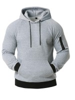 Men Raglan Sleeve Drawstring Hoodie