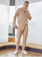 Men Drop Shoulder Mask Turtleneck Drawstring Hoodie & Joggers Set