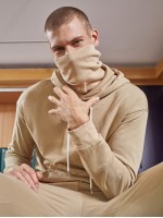 Men Drop Shoulder Mask Turtleneck Drawstring Hoodie & Joggers Set