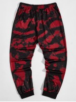 Men Tie Dye Drawstring Waist Joggers