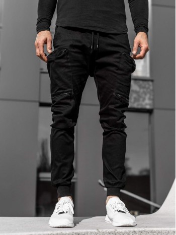 Men Zip Detail Drawstring Waist Sweatpants