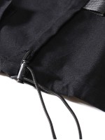 Men Solid Drawstring Detail Cargo Pants