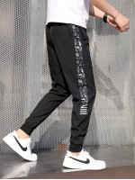 Men Graphic Print Drawstring Sweatpants