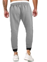 Men Cut And Sew Panel Drawstring Waist Sweatpants