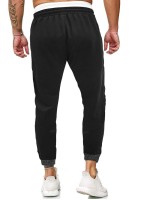 Men Cut And Sew Panel Drawstring Waist Sweatpants