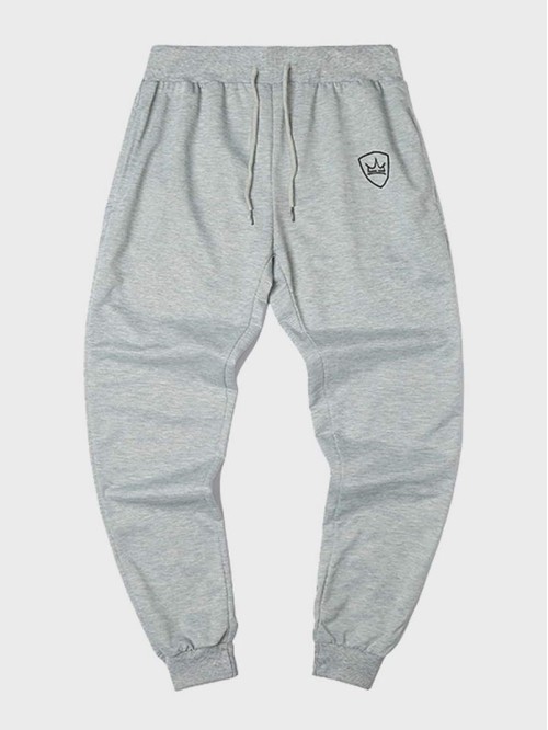 Men Drawstring Waist Graphic Sweatpants