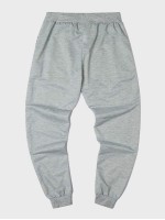 Men Drawstring Waist Graphic Sweatpants