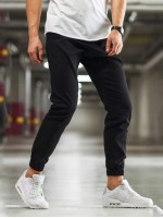 Men Slant Pocket Elastic Hem Carrot Pants