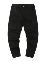 Men Ripped Zipper Fly Skinny Jeans