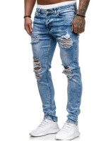 Men Ripped Pocket Detail Washed Jeans