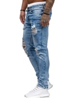 Men Ripped Pocket Detail Washed Jeans