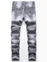 Men Washed Ripped Jeans