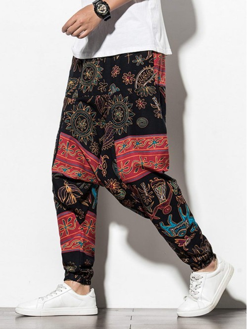 Men Tribal Print Harem Pants