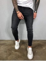 Men Solid Slant Pocket Wash Jeans