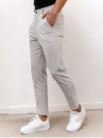 Men Slant Pockets Tailored Pants