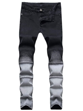 Men Two Tone Skinny Jeans