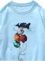 Men Spaceman And Galaxy Print Sweatshirt