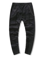 Men Chain Detail Drawstring Waist Joggers