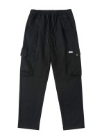 Men Solid Pocket Side Cargo Pants