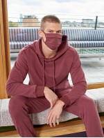 Men Drawstring Detail Hoodie & Joggers Set With Mask