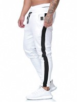 Men Side Panel Drawstring Waist Sweatpants