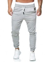 Men Contrast Side Seam Drawstring Sweatpants