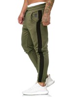 Men Contrast Side Seam Drawstring Sweatpants