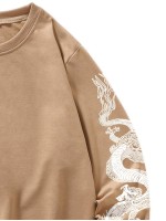 Men Chinese Dragon Print Sweatshirt