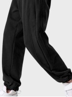 Men Slant Pocket Patched Sweatpants