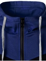 Men Colorblock Zip Up Hooded Sweatshirt