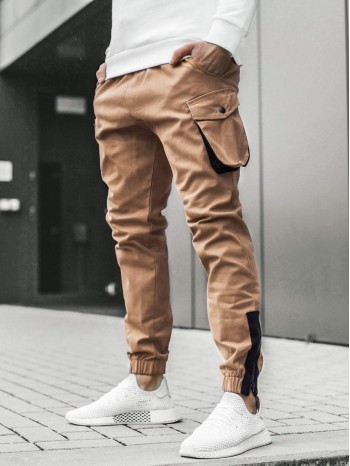 Men Flap Pocket Zipper Detail Pants