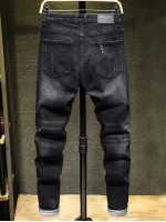 Men Zip Fly Ripped Jeans