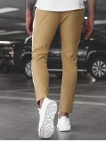 Men Contrast Panel Tapered Pants