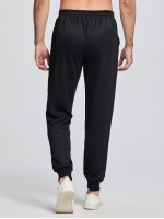 Men Solid Drawstring Waist Sweatpants