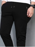 Men Drawstring Waist Slant Pocket Pants