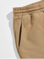 Men Letter Tape Detail Track Shorts