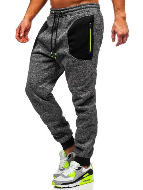 Men Contrast Pocket Drawstring Waist Joggers