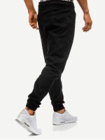 Men Drawstring Waist Joggers