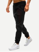 Men Drawstring Waist Joggers